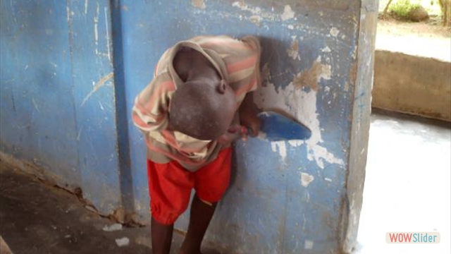 HTG Board member introduces children to the trade of painting